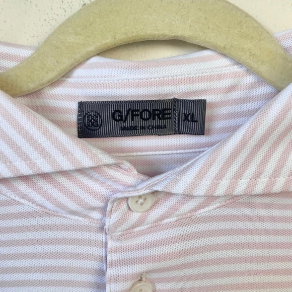 G/FORE Blush Feeder Stripe Tech Pique Polo - Picture 4 of 7